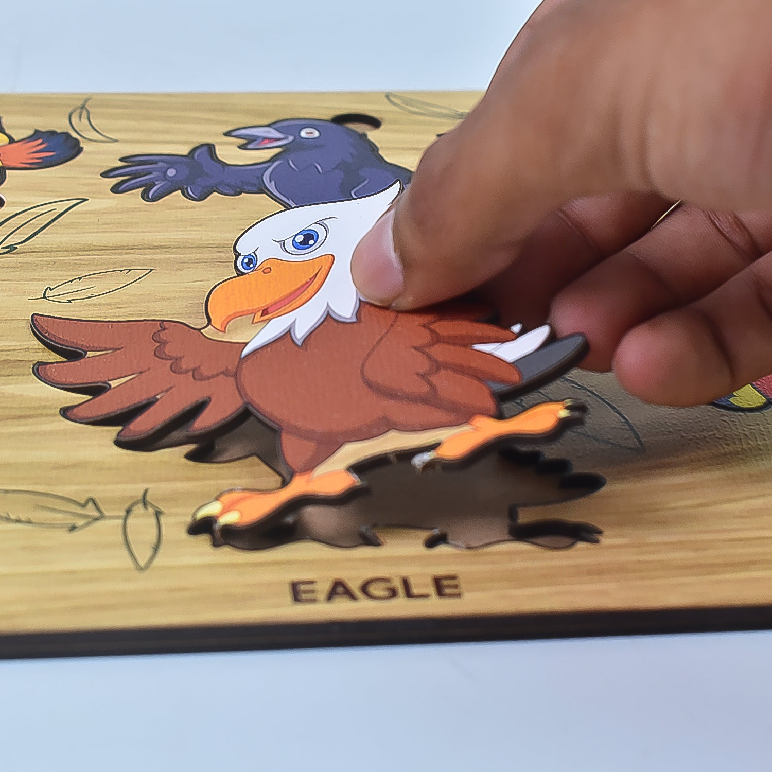 Wooden Bird Puzzle Learning Educational Board (1 Set  2820 Cm) Wooden Bird Puzzle Learning Educational Board (1 Set  2820 Cm)
